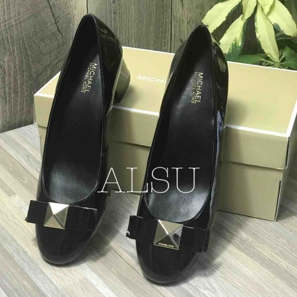 SANTA’S DEAL 🎄 Michael Kors Aliza Flex Mid Pump Patent Womens AUTHENTI Size 7.5 - Picture 5 of 8